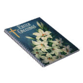 Carnet Lis de Pâques Fleurs, Pâques Religieux Vintage (Côté Droit)