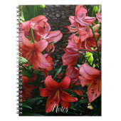Carnet Lis floraux asiatiques orange (Devant)