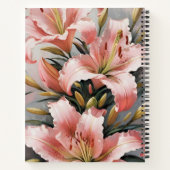 Carnet Lis roses vintage (Dos)