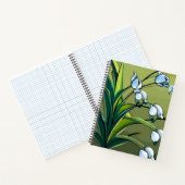 Carnet lis, vallée, vert, blanc, fleur, floral, fleurs (Intérieur)