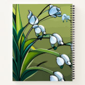 Carnet lis, vallée, vert, blanc, fleur, floral, fleurs (Dos)