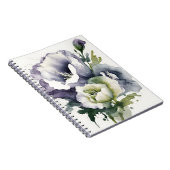 Carnet Lisianthus - Fleurs aquarelles (Côté Droit)