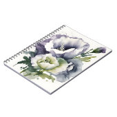 Carnet Lisianthus - Fleurs aquarelles (Côté gauche)
