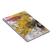 Carnet Lisse Abstraite jaune doré rose (Côté Droit)