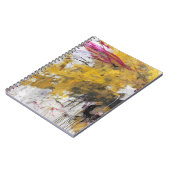 Carnet Lisse Abstraite jaune doré rose (Côté gauche)