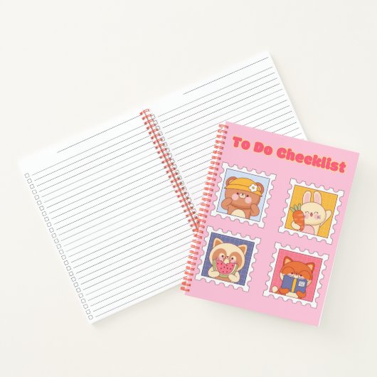 Carnet Liste de contrôle 💗 ✨ 💛 Kawaii (Intérieur)