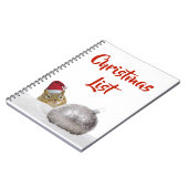 Carnet Liste de Noël Cute Chipmunk (Côté gauche)
