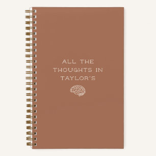Carnet Liste de pensées personnalisée Brain Dump Terracot
