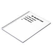 Carnet liste de seau (Côté gauche)