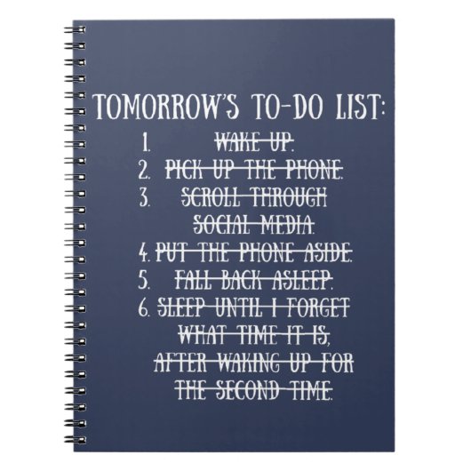 Carnet Liste de tâches pour demain (Devant)