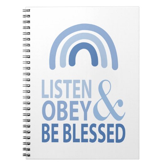 Carnet Listen Obey and Be Blessed (Devant)