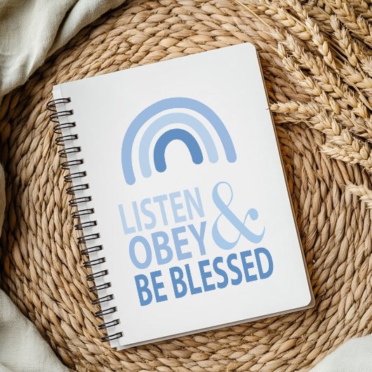 Carnet Listen Obey and Be Blessed 
