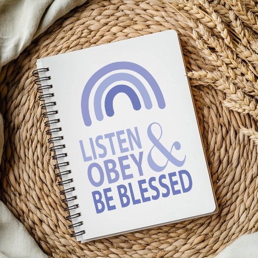 Carnet Listen Obey and Be Blessed 