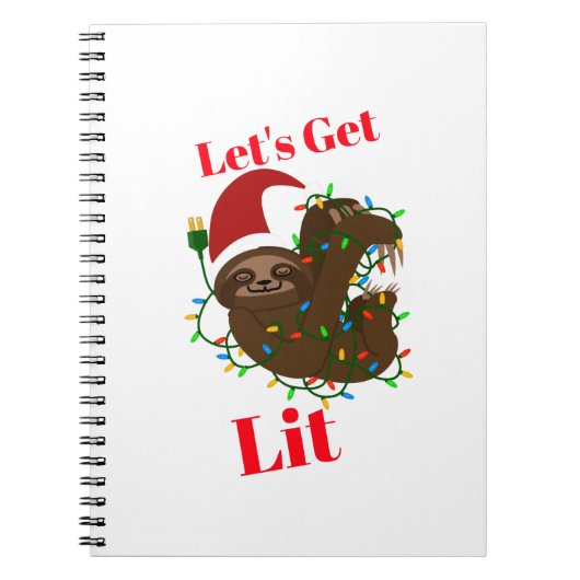 Carnet Lit Christmas Sloth (Devant)