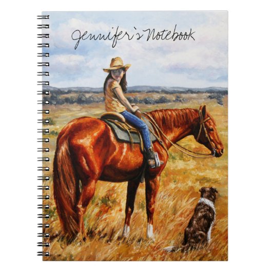 Carnet Little Cowgirl on Cattle Horse (Devant)