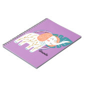 Carnet Little Elephant Boho Nom personnalisé (Côté gauche)