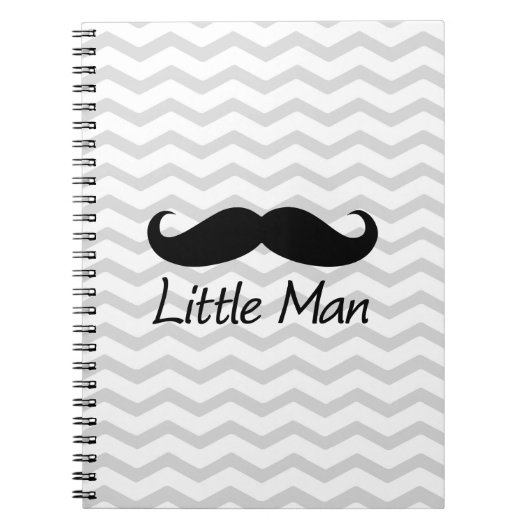 Carnet Little Man Mustache Chevron mignons Garçons (Devant)
