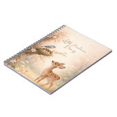Carnet Little Nature Diary Cute Deer Bird Nest Notebook | (Côté gauche)