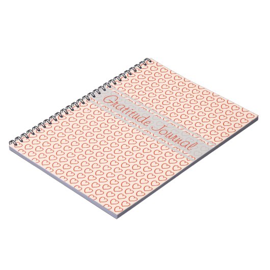 Carnet Little red hearts on pink (Côté gauche)