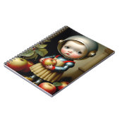 Carnet Little Space Girl with Apples Notebook (Côté gauche)