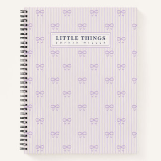 Carnet Little Things Personalized Coquette Bows Lilac