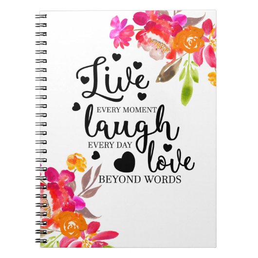 Carnet Live Laugh Love (Devant)