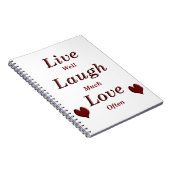Carnet Live Laugh Love (Côté Droit)