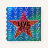 Carnet Live Life Epic Restez forte Motivation Happy Star (Devant)