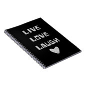 Carnet - Live Love Laugh (Côté Droit)