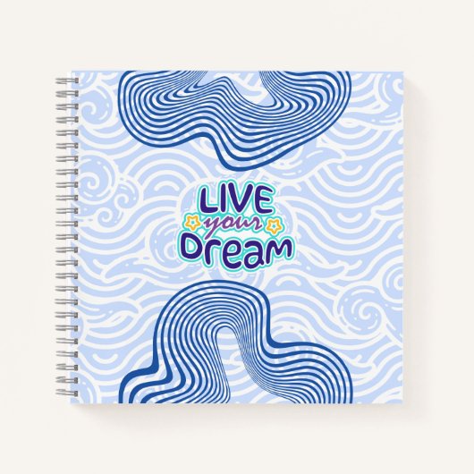 Carnet Live Your Dream - Motivational Blue (Devant)