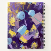 Carnet Lively, Purple and Yellow, Abstract Art (Dos)