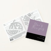 CARNET LIVRE-CADEAU MINIMALIST LIGHT PURPLE NOIR (Intérieur)