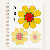 Carnet - Livre de croquis d'ART Fleur Jaune (Devant)
