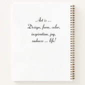 Carnet - Livre de croquis d'ART Fleur Jaune (Dos)