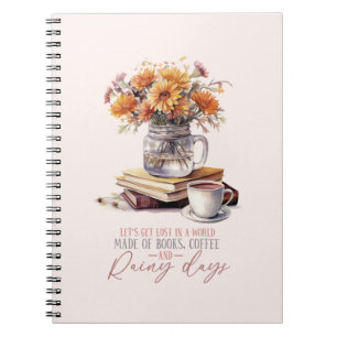 Carnet Livres, café et jours pluvieux