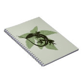 Carnet Lizard d'anolle sur la feuille—Conception 3 (Côté Droit)