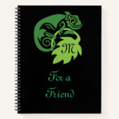 Carnet Lizard Vert Chameleon Drunk Suspendu (Devant)