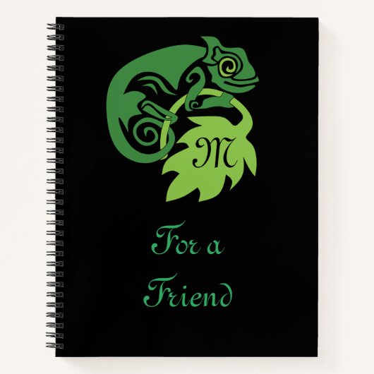 Carnet Lizard Vert Chameleon Drunk Suspendu (Devant)