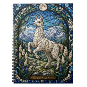 Carnet Llama / Alpaca Haut Plateau Illumina Vitrail