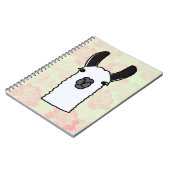 Carnet Llama avec pivoines (Côté gauche)