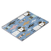 Carnet Llama, Cactus, Motif d'éléments à main. (Côté gauche)