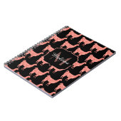 Carnet Llama corail rose parties scintillant Étincelles m (Côté gauche)