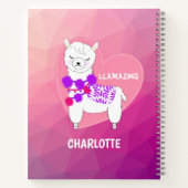 Carnet Llama Cute personnalisée (Dos)