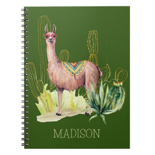 Carnet Llama dans le désert (Devant)