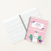 Carnet Llama florale mignonne rose personnalisée (Intérieur)