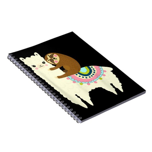 Carnet Llama Gift | Cute Llama & Sloth, Best Friends (Côté Droit)