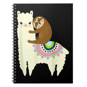Carnet Llama Gift Llama mignonne et Sloth, meilleurs ami
