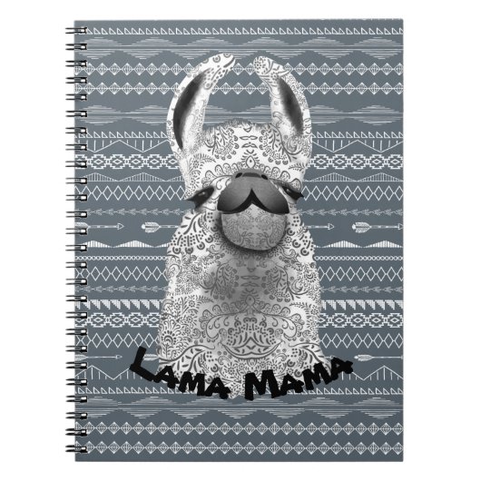 Carnet Llama Mama personnalisée (Devant)