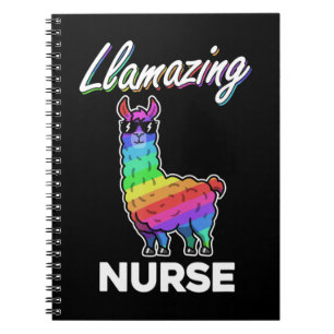 Carnet Llama T Shirt Llamazing Nurse Médicale Cool arc-en