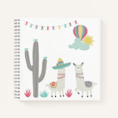 Carnet Llamas Cactus Chaud Air Balloon (Devant)